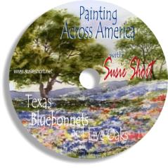 Watercolor DVD Painting Texas Bluebonnets & Live Oaks with Susie Short