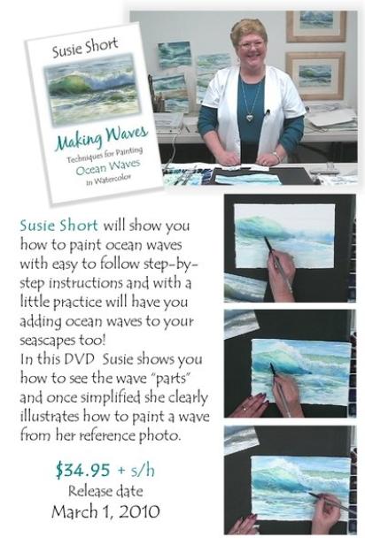 Susie Short will show you how to paint ocean waves with easy to follow step by step instructions and clearly illustrates how to paint a wave from her reference photos of ocean waves.