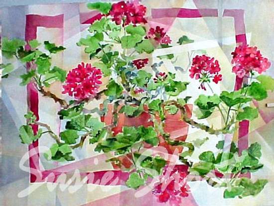 Geranium Abstract by Susie Short